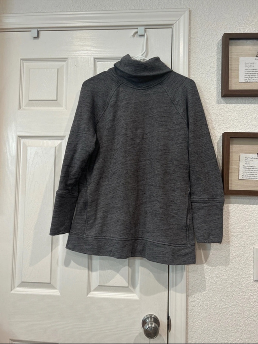 Gray Lululemon High Mock Turtleneck Sweatshirt